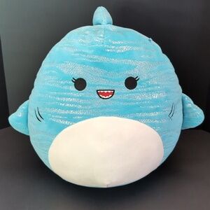 Squishmallows Lamar the Blue Whale Shark Plush Kellytoy.